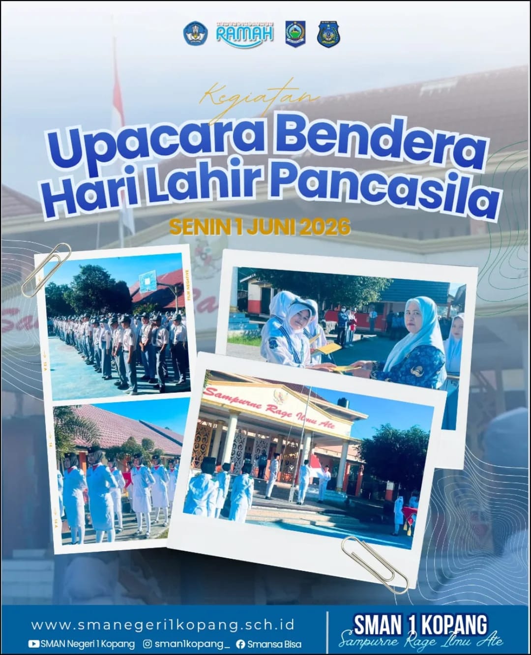 Peringati Hari Lahir Pancasila 2026, SMAN 1 Kopang Gelar Upacara Bendera Dengan Khidmat