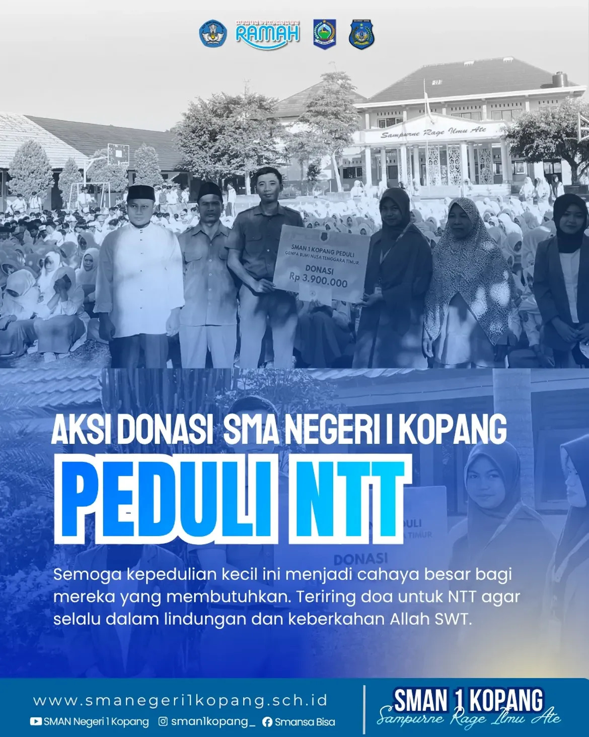 Aksi Solidaritas SMAN 1 Kopang Peduli NTT: Salurkan Bantuan Donasi untuk Korban Bencana